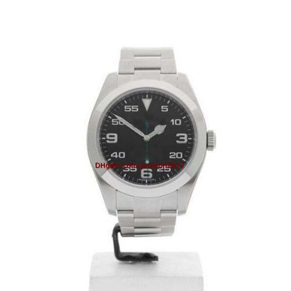 

christmas gift wristwatches mens watch black dial air stainless steel watch 116900 40mm, Slivery;brown