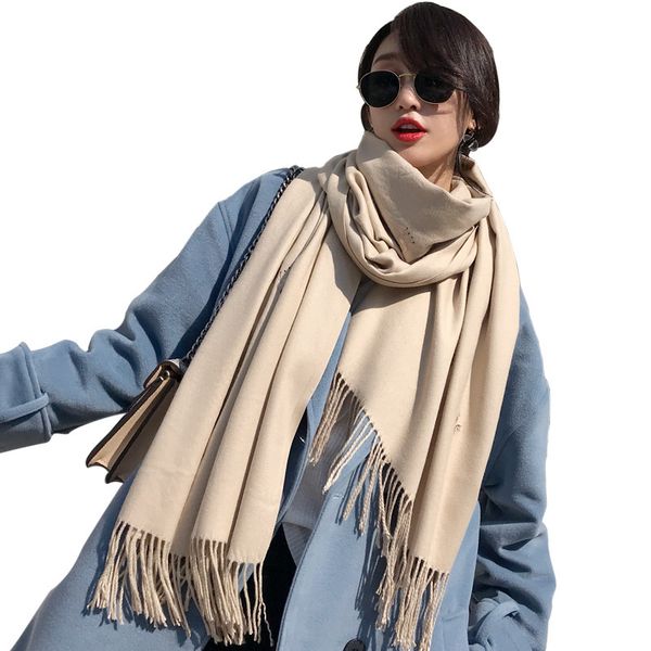 

wild deer embroidery scarf: warm & thick korean style for christmas lovers - wholesale, Blue;gray