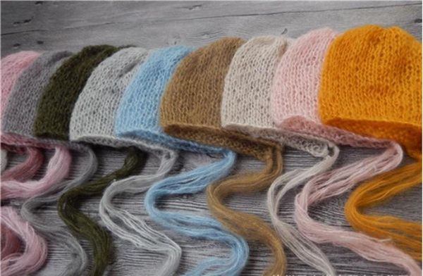 

100pcs newborn p prop newborn mohair hand knitted baby pgraphy props various colors, Yellow