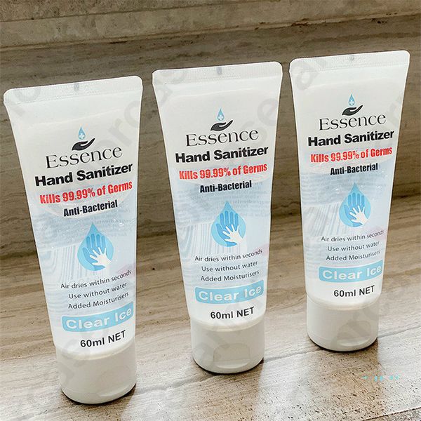 

60ml new zealand essence hand sanitizer anti-bacterial air dries without water added moisturisers clear ice hand sanitizer in stock d31705