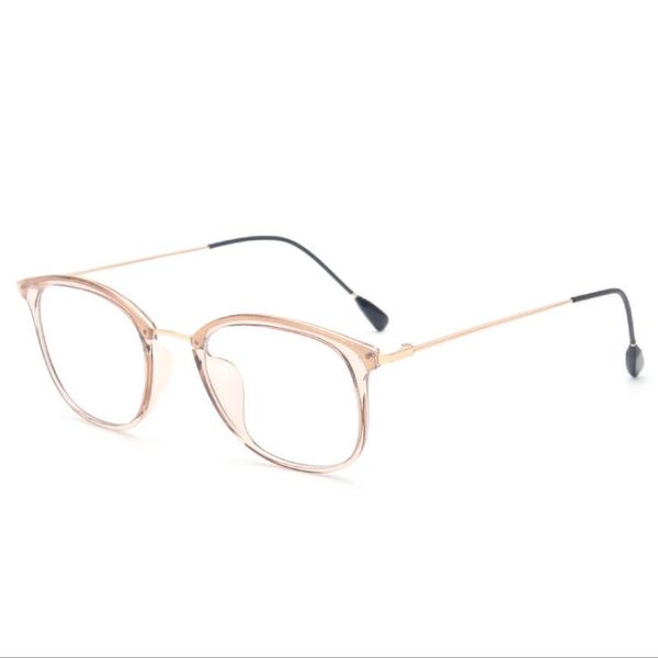 

trend glasses frame transparent jelly color flat mirror myopia lightweight glasses frame, White;black