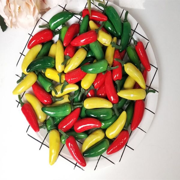 

simulation of red pepper vegetable pepper fake foam fruit toy food kitchen children's toy game house decorate teaching assistant