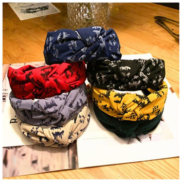 

2020 fashion headband girls knitting hair jewelry letter hair accessories headband wide hair bands head wear accessories, Silver