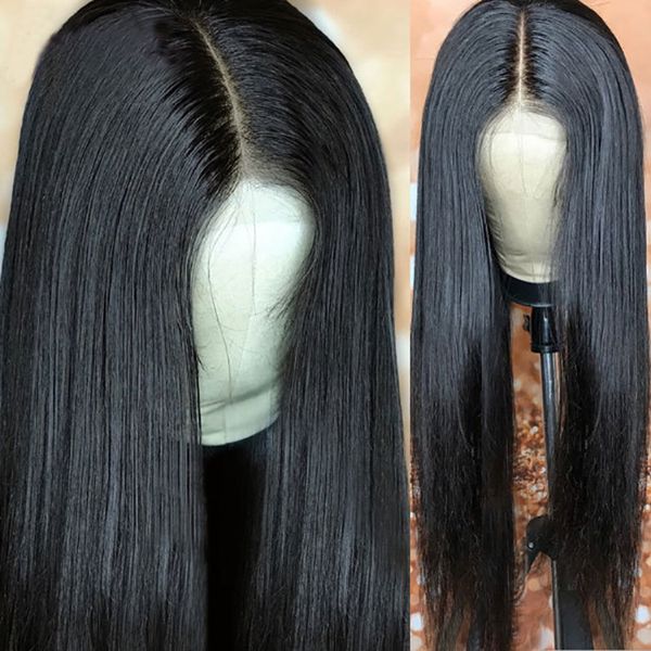 

brazilian wig 4*4 straight lace closure wig lace front human hair wigs pre-plucked with baby hair brazilian remy lace wig, Black;brown