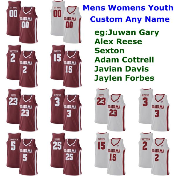 

alabama crimson tide jerseys javian davis jersey jaylen forbes raymond hawkins britton johnson college basketball jerseys mens custom stitch, Black