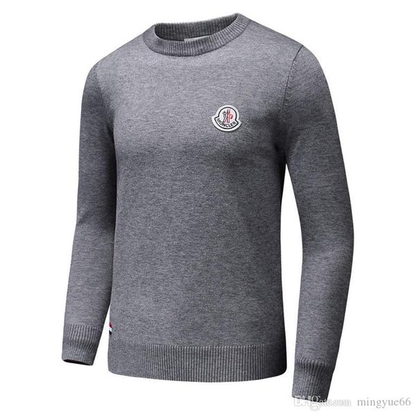 

2019 new autumn fashion brand casual sweater o-neck cool wolf striped slim fit knitting mens sweaters and pullovers men pullover men d41, White;black