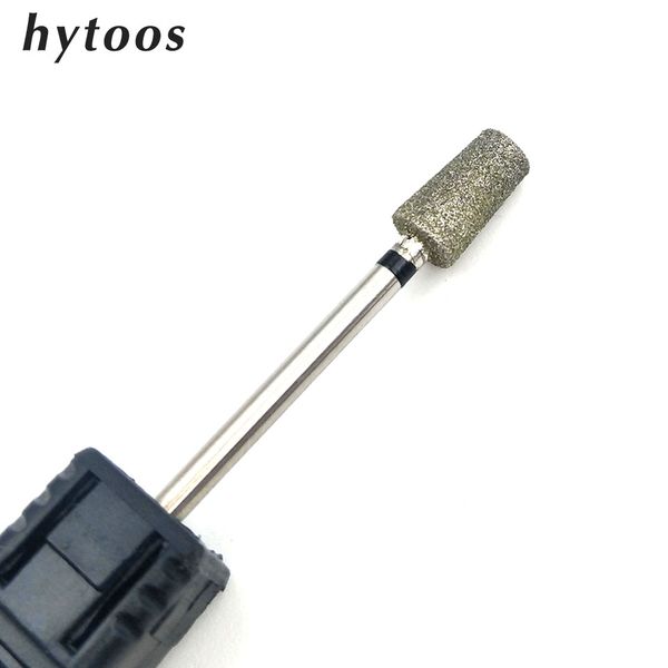 

hytoos 5*9mm barrel diamond nail drill bit 3/32" rotary cuticle burr manicure bits drill accessories nail mills tool-bm0509d, Silver