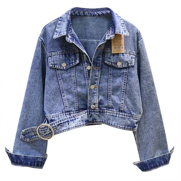 

woman streetwear fashion single breasted basic jeans coat plus size outerwear harajuku casual outwear long sleeve coat, Black;brown