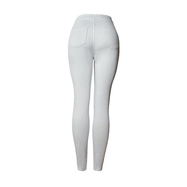 

2018 ladies rose embroidery ripped jeans for women high waist mom jeans skinny jeans woman black pants vintage denim pants femme, Blue
