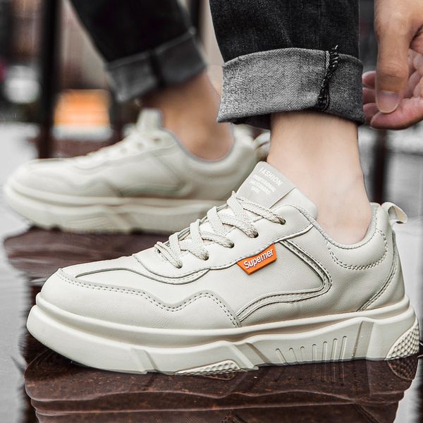 

goodrsson men sneakers casual shoes lac-up men shoes lightweight comfortable breathable sneakers flats casu, Black