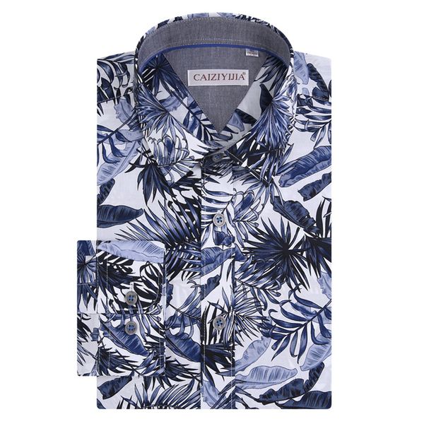 

men's casual beach floral printed hawaiian shirts long-sleeve standard-fit button closure stylish flowers cotton shirt, White;black
