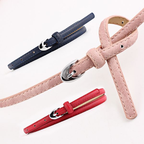 

luxury female belt for women design thin pu leather jeans girdles loop strap belts black brown dress coat accessories se41