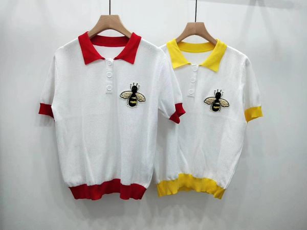 

womens designer polo shirt summer new arrival tshirt for women short sleeve lapel tee s-l high quality, White