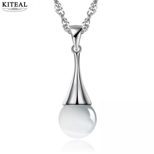 

pendant necklaces kiteal 2021 est female friend pendants water drop colar vintage collier plastron, Silver