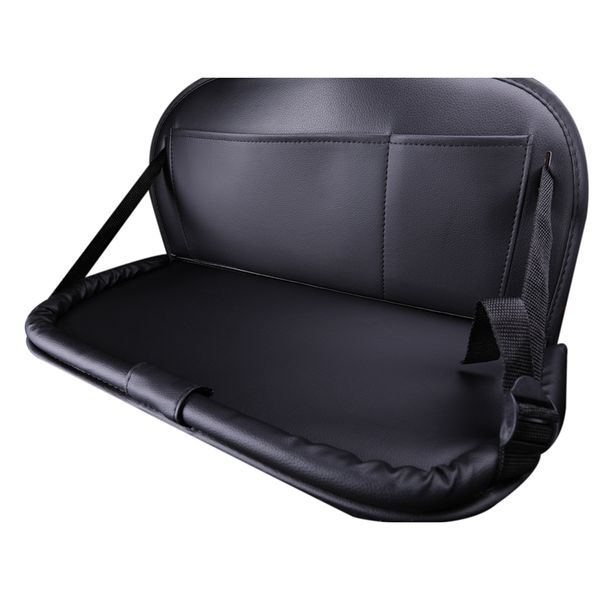 

car leather seat cover back multi-function folding storage bag dining rack storage bag