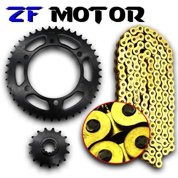 

1 set motorcycle accessories front and rear gear sprocket chain & 525hv-120l chain for zrx400