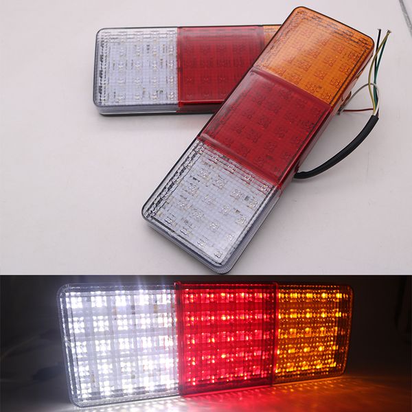 

1pair car truck trailer 75 led rear tail light brake parking turn taillights indicator lamp reverse applications