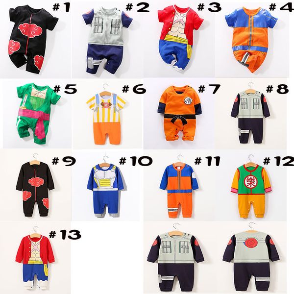 

13 color baby romper toddler one piece luffy onesie baby girl boy clothes kids doctor chopper jumpsuit infant kakarot akatsuki costume3m-18m, White
