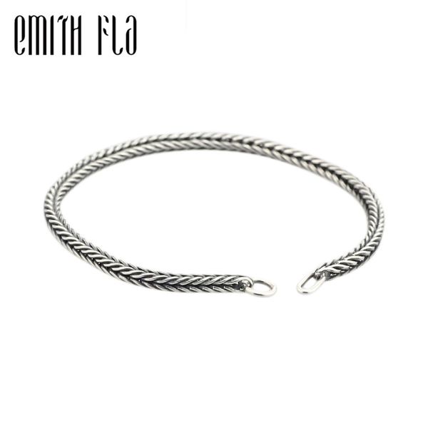 

emith fla authentic 925 sterling silver chain bracelet fashion jewelry for women men charm beads fit for european bracelet diy, Golden;silver