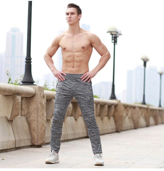 

running fitness gym sport pants men summer jogging elastic breathable quick muscular training basketball trousers football pants, Black;blue