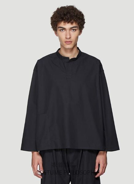 

xs-6xl new 2020 men's clothing hair stylist gd fashion original street pullover stand collar shirt plus size costumes, White;black