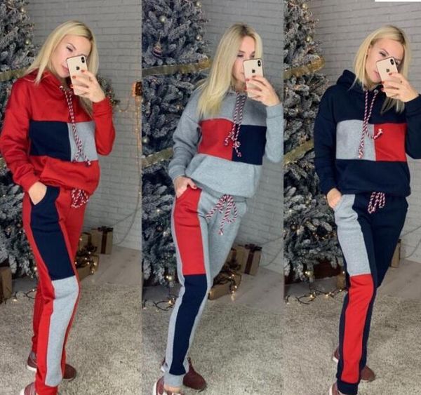 

two piece set tracksuit women clothes long sleeve hooded and bodycon pant sweat suit matching sets 2 piece outfitster sportswear suit, White