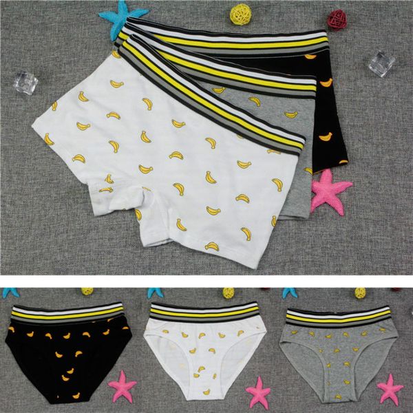 

50pcs/lot women underwear cotton cute banana print girls boxers boyshorts hipster ladies panties knickers soft boxer briefs shorts, Black;pink