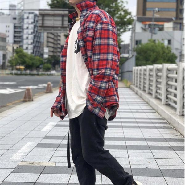 

19fw страх божий 6th рубашка куртка джерри туман ретро уличная мода куртка с длинным рукавом высокое качество повседневная мужчины женщины п, Black;brown