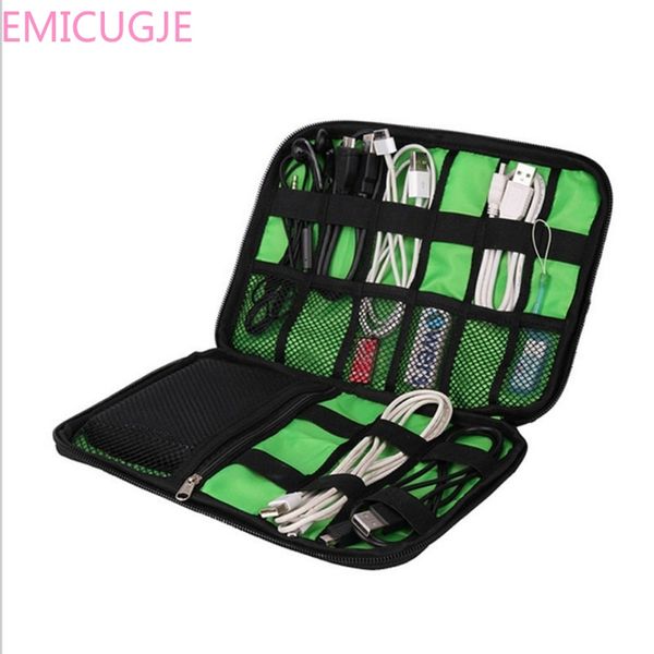 

case for electronic accessories hard drive storage bags portable travel zipper usb cable bag organizer black nylon phone