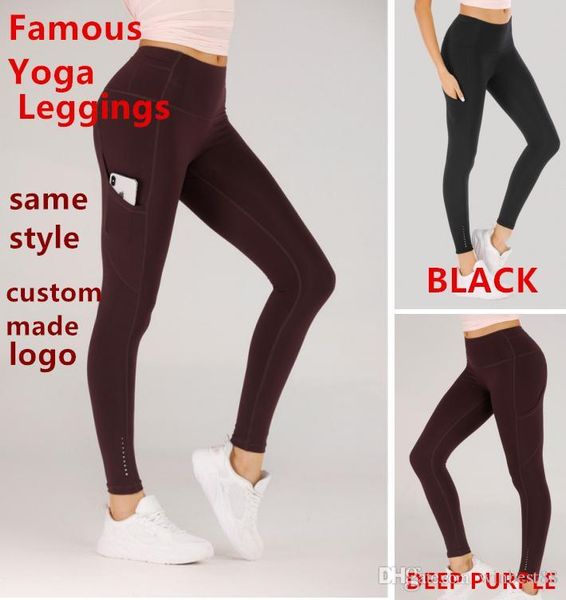 

new l designer brand leggings u de marque lady l gym pants sports running joggings pedal trousers fitness yoga same fiber u, Black;white