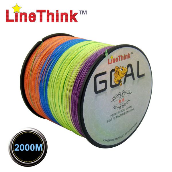 

2000m linethink brand goal multifilament 100% pe braided fishing line fishing braid ing