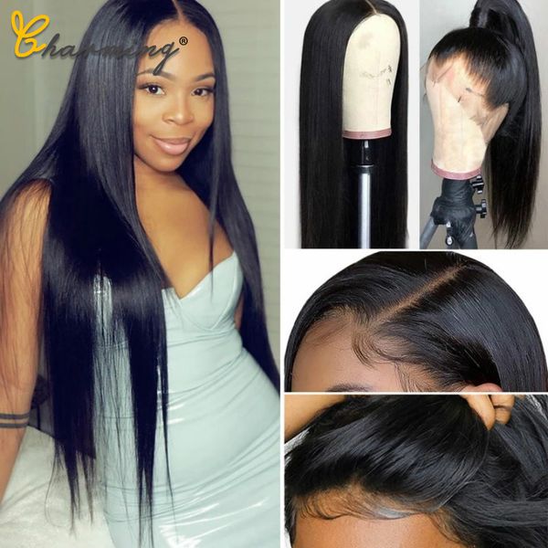 

charming synthetic lace front wigs for black women straight long 26 inch 70cm afro lace wig baby hair heat resistant fiber