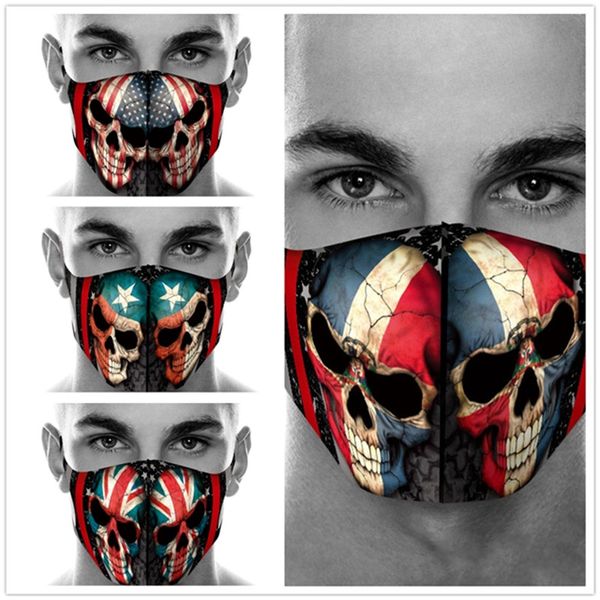 

маски dhl американский флаг голова призрака печати хлопка маски игры dust halloween череп косплей лица маскарад партии многоразовый уход за