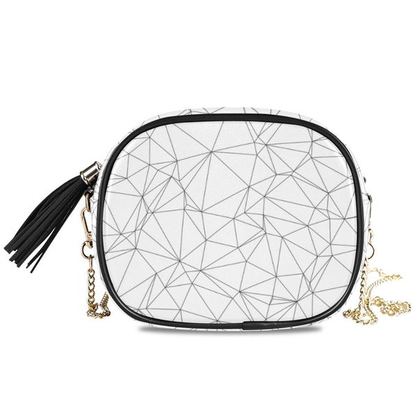 

alaza crossbody white handbag chain marble bag in women's shoulder bags quality pu soft leather waterproof messenger bag small