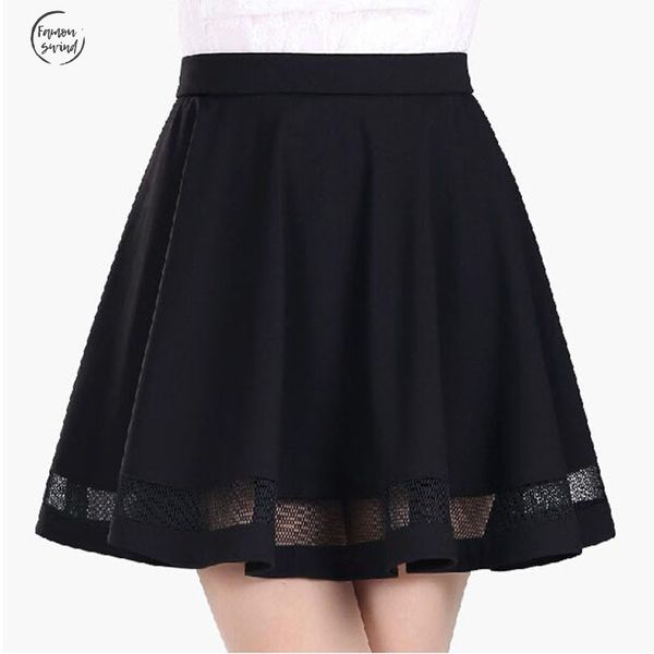 

мода женщина юбка kawaii faldas дама женщины midi юбка sexy юбка полиэстер плиссированные юбки saias корея одежда летняя пачка femme, Black