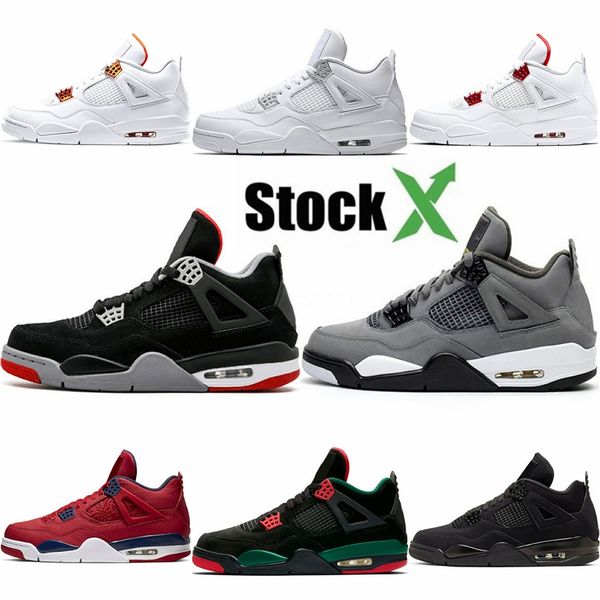 

2020 bred black cat 4 4s basketball shoes men mens white cement encore wings fire red singles designer sneakers iv pure money trainers #936
