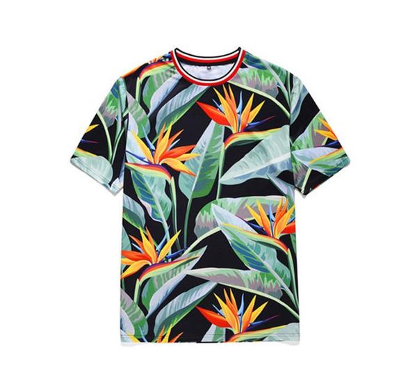 

designer printed mens summer tshirts fashion shorts sleeve plants 3d printed casual mens t shirts, White;black