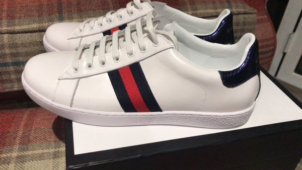 

new arrival fashion men women casual shoes luxury designer shoes genuine leather bee embroidered ace shoes withfor sale, Black