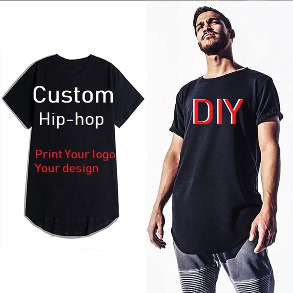 

shirts sleeve men short diy longline black customized hip gray extended t-shirt tee fashion white street hop dk1998t pehud