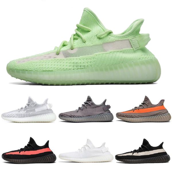 

2020 v2 men women running shoes static clay hyperspace true form zebra sesame beluga blue tint athletic sport sneakers 36-48