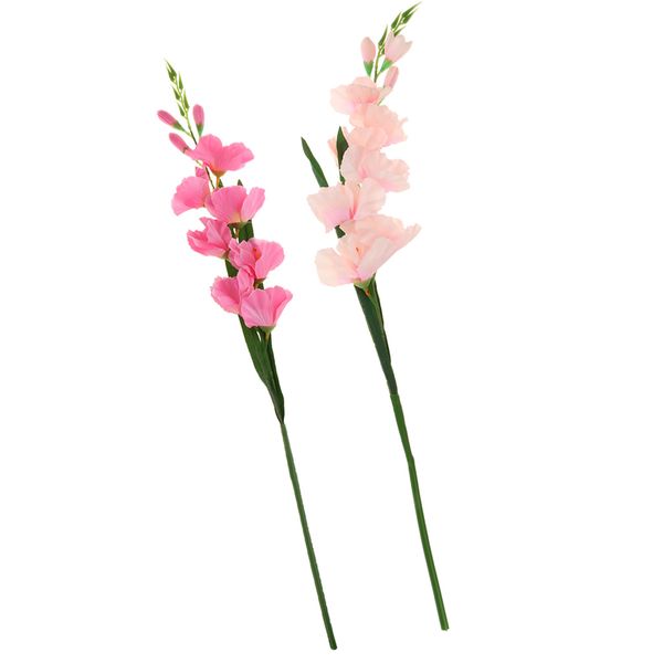

2x artificial simulation gladiolus flower stem for wedding home decor
