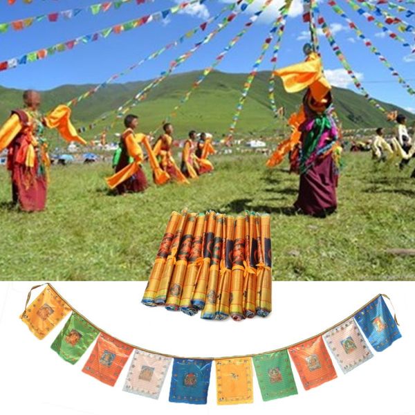 

10 roll tibetan buddhist prayer flags for buddhist kurukulla buddha scripture tibet style decorative flag clear pattern