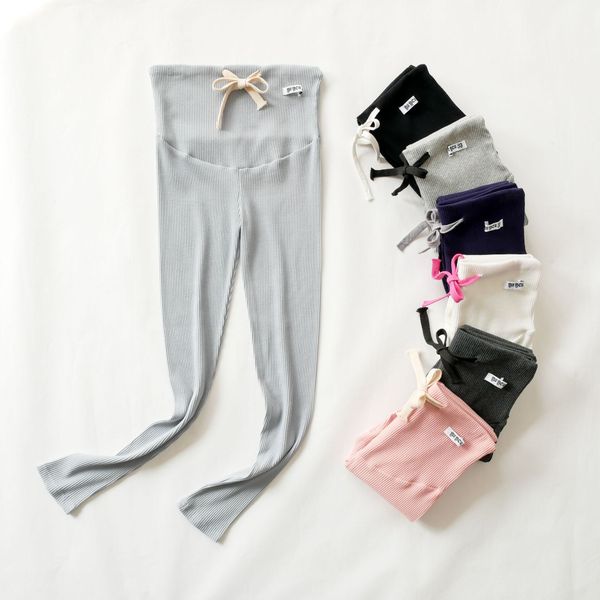 

fashion stretch drawstring solid pregnancy maternity pants cotton leggings trousers pregnant women clothing -xxl, White