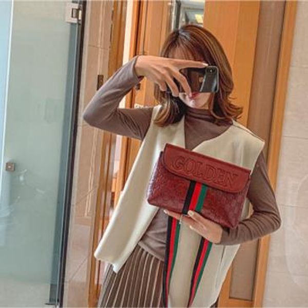 

2019 new korean version of embossed broadband square bagaaa014