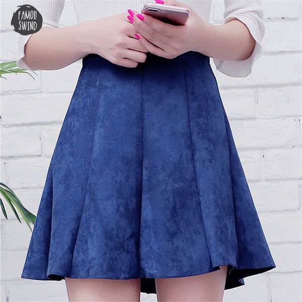 

skirts winter 2019 women mini pleated short suede preppy style falda plisada high waist school girls skater skirt s1806, Black