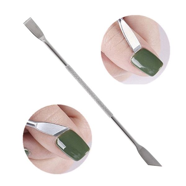 

dual-ended stainless steel uv gel cuticle nail remover anti-slip manicure tool 11.5cm nail polish remover clippers 2018 new