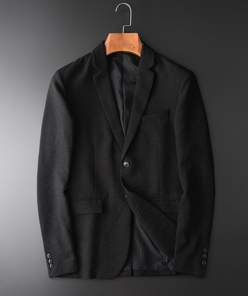 

minglu black men blazer luxury solid color single breasted male blazer fashion autumn slim fit simple men plus size 4xl, White;black