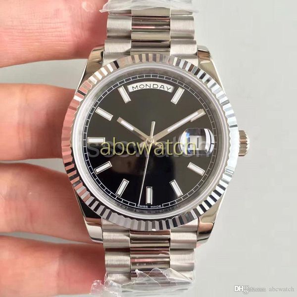 

new luxury men's watch japanese 40mm automatic mechanical movement sapphire glass 316l stainless steel christmas gift, Slivery;brown