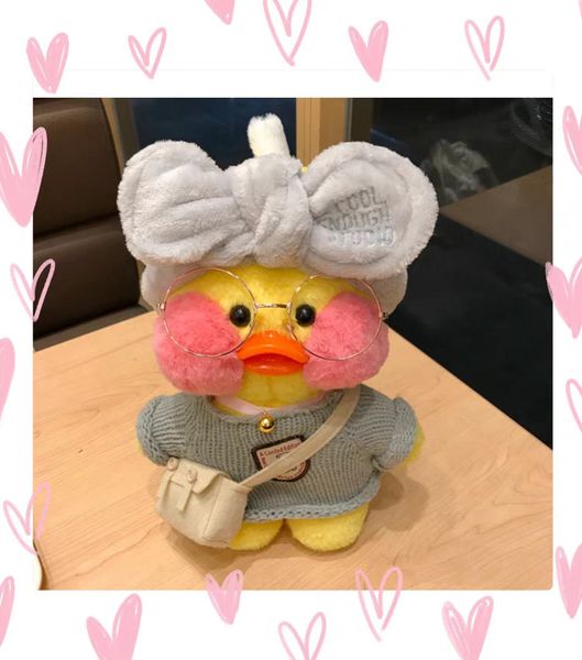 12"/30cm Lalafanfan Cafe Mimi Yellow Duck Costume Plush Toy Stuffed Doll New