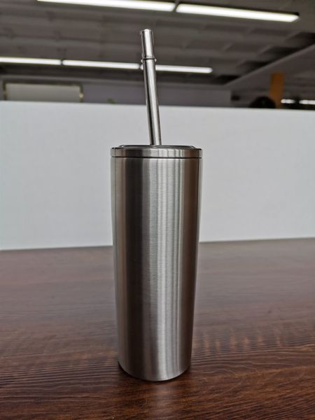 

10 унций из нержавеющей стали тощие тумблеры детская чашка с соломой двойной стены вакуумной изоляцией воды колба портативный кофе кружка с